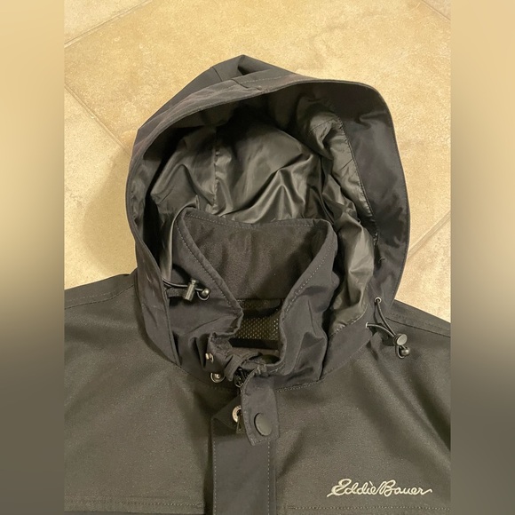 Eddie Bauer, Men's Chopper 2.0 Waterproof Rain / Wind / Ski Jacket, Black, Small - Picture 3 of 12